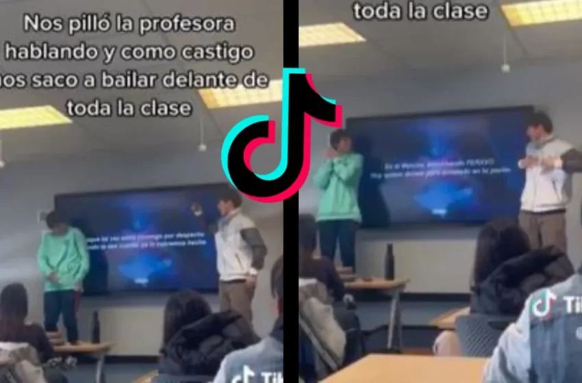  ¿Premio o castigo? Maestra castiga a sus alumnos obligándolos a hacer baile viral frente a todos | VIDEO