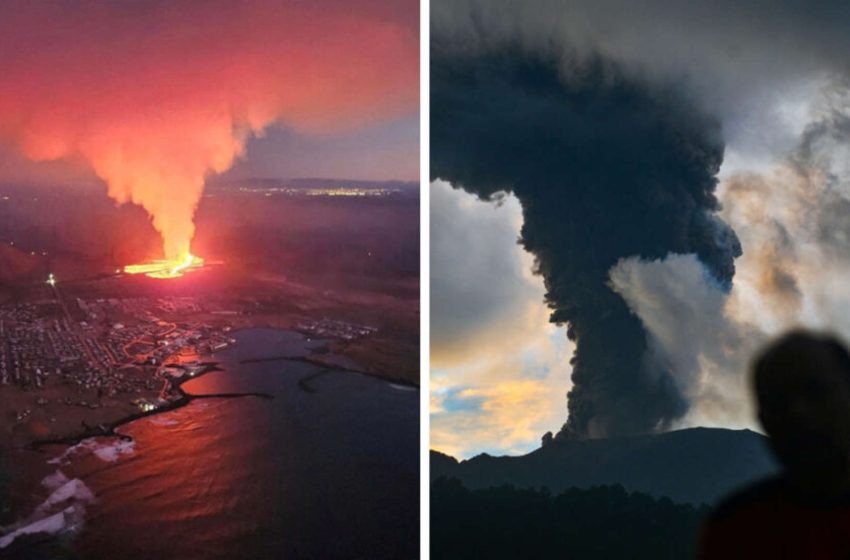  Evacuan habitantes y ríos de lava: Entran en erupción volcanes en Islandia, Indonesia y Japón.