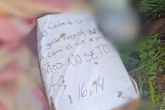  “Los niños no se tocan”: Aparecen restos humanos con narcomensaje tras asesinato de Dante Emiliano en Tabasco